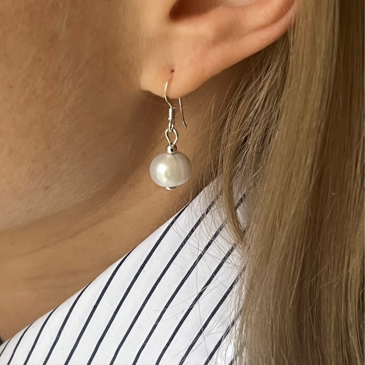Pure Pearl Hooks Earrings