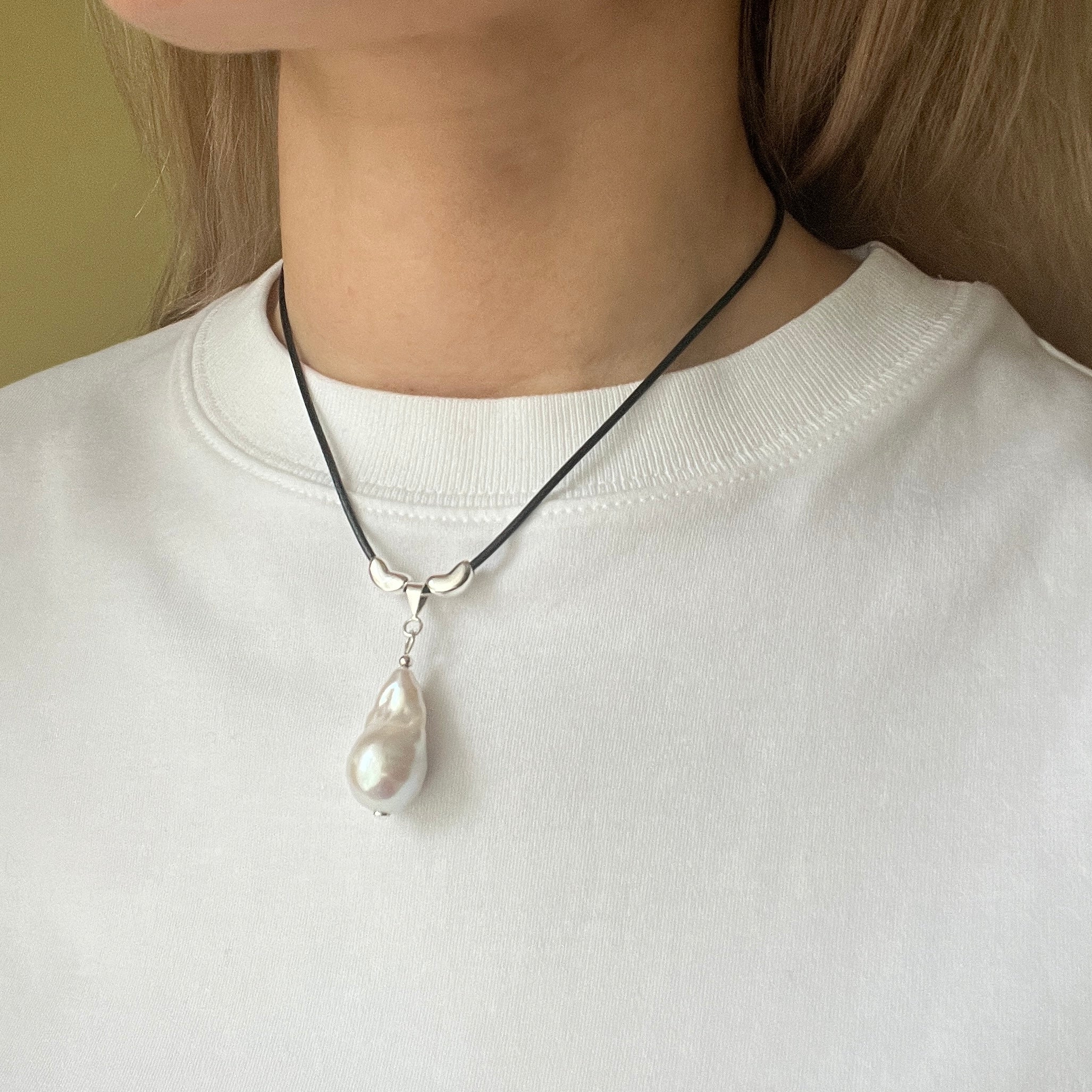 The Baroque Pearl Cord Necklace