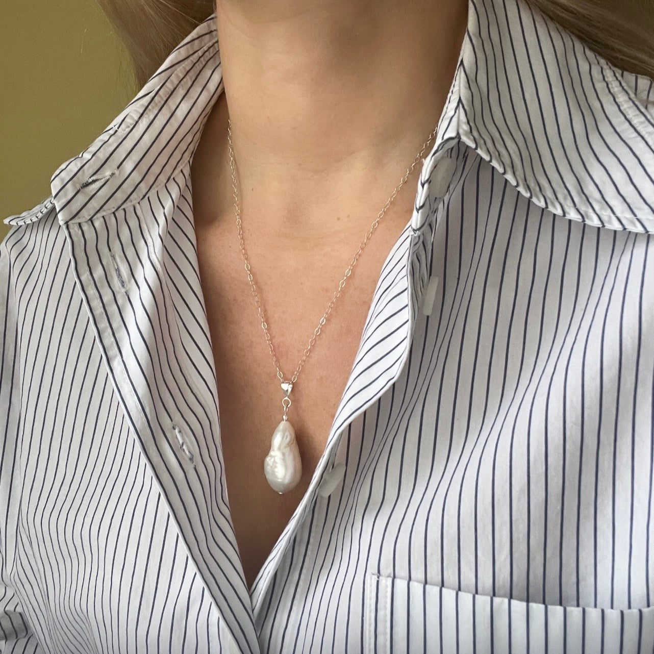 The Baroque Pearl Chain Necklace